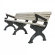 Cambridge 6 foot backed bench with arms - Sand & Black