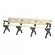 Cambridge 8 foot backed bench with arms - Sand & Black