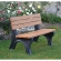 Deluxe 4 foot backed bench - Cedar & Black