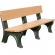 Landmark 6 foot backed bench - Cedar & Black
