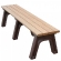 Park Classic 6 foot flat bench - Cedar & Brown