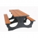 Polly Tuff 6 Foot Picnic Table - Cedar / Black