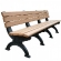 Silhouette 8 foot backed bench - Cedar & Black