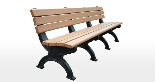 Silhouette 8 Foot Backed Bench