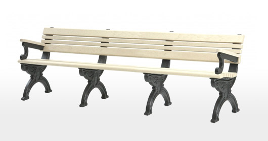 Cambridge 8 Foot Backed Bench With Arms