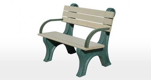 Park Classic 4 Foot Backed Bench With Arms