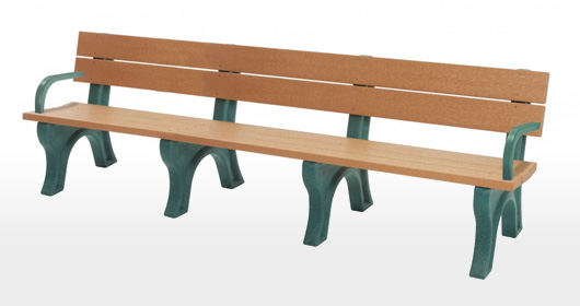 Traditional 8 Foot Backed Bench With Arms